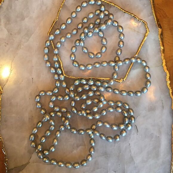 31”!LONG GRAY pearls!  - Picture 1 of 5